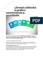 Formato diseño gráfico: JPEG, PNG, GIF, TIFF, EPS, SVG