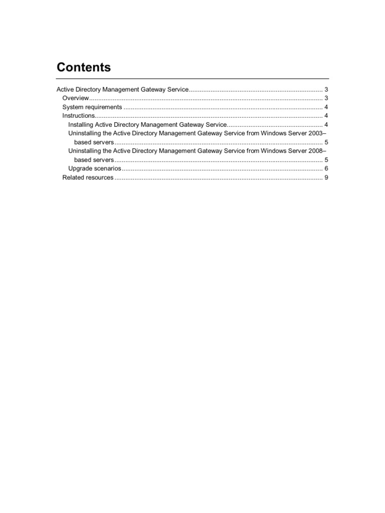 Active Directory Management Gateway Service - Install Guide | PDF ...