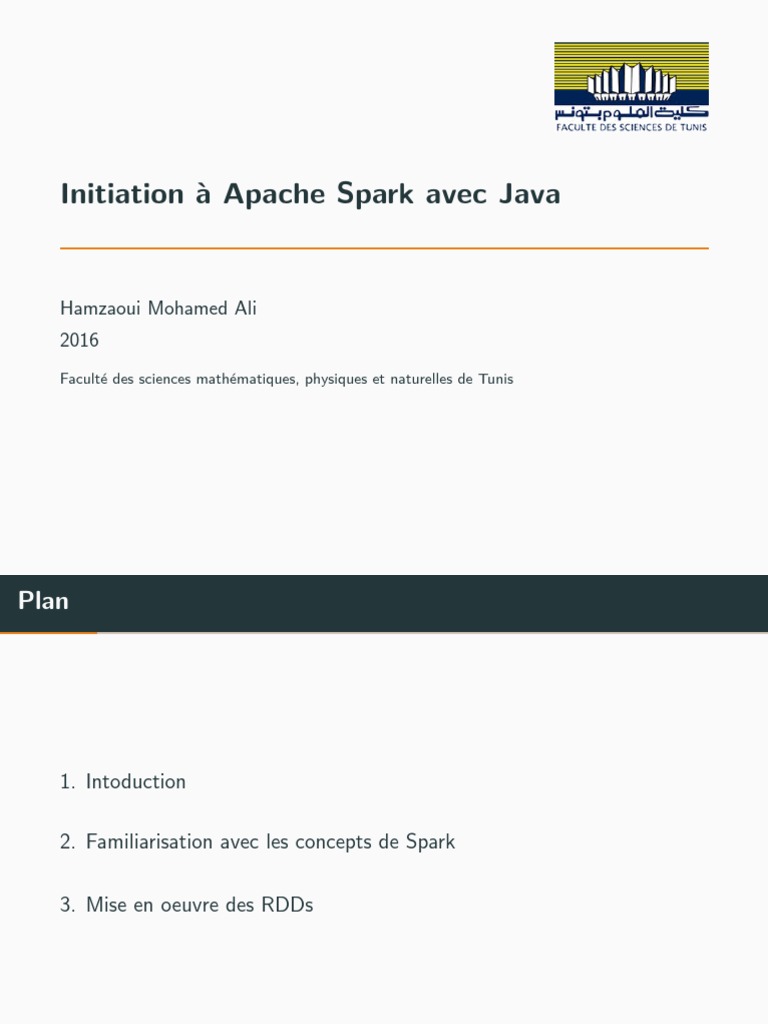 Initiation à Apache Spark avec Java | PDF | Apache Spark | Java ...