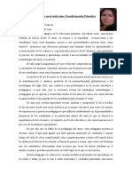 Duran Yoly. Articulo de Publicacion. La Pedagogia Del Amor en El Aula Como Transformacion Educativa