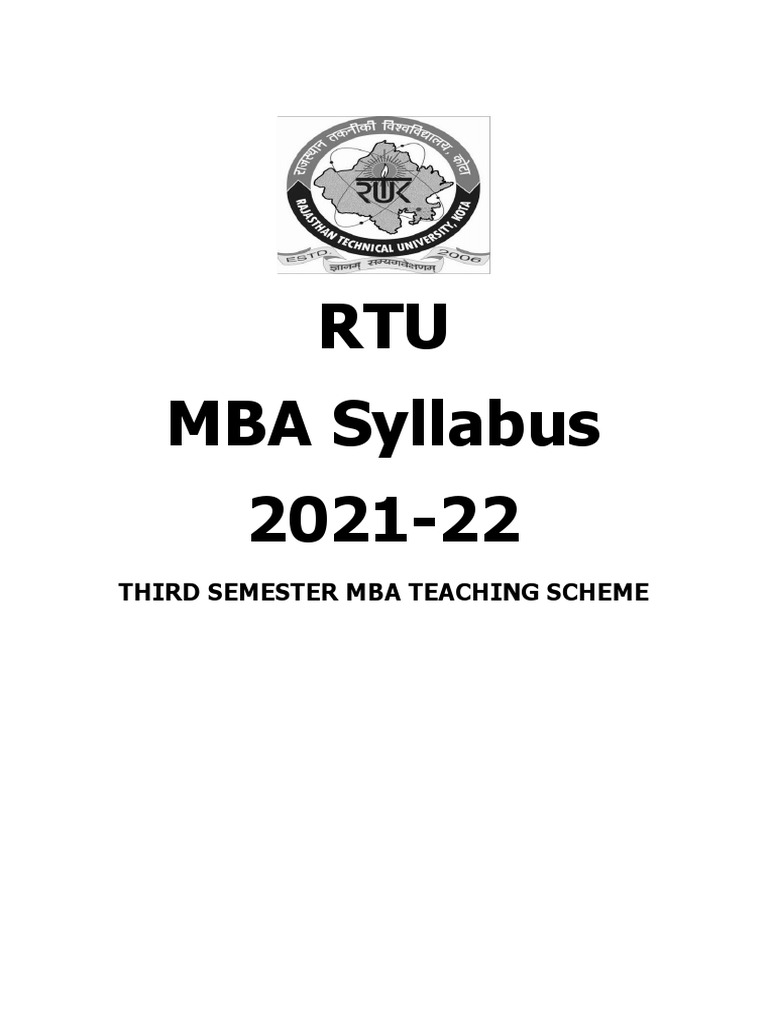 Mba rtu syllabus 3rd sem pdf analytics knowledge
