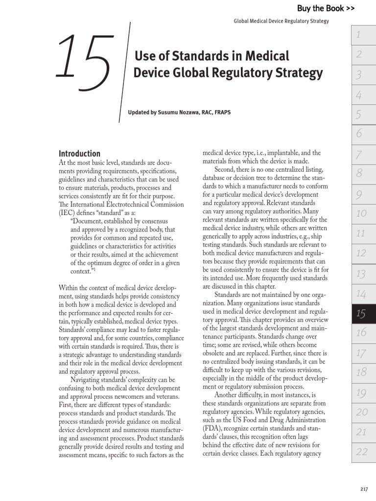 Global Medical Device Regulatory Strategy Second Edition Sample Chapter