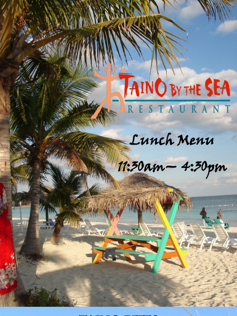 Taino By The Sea Lunch Menu Hamburgers Potato Chip Free 30day Trial Scribd