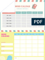 Copia de Teal and Pink Patterned Class Schedule