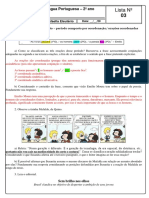 Língua Portuguesa 2º ano. Exercícios de aprofundamento período composto por coordenação_ orações coordenadas