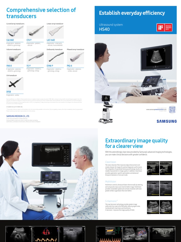 Comprehensive Selection of Transducers Establish Everyday Efficiency PDF Medical Ultrasound