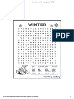 Winter Word Search For Kids - PNG