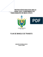 Plan de manejo de tránsito para la construcción de malecón y muelle en Tangui