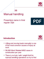 Small Sites Manual Handling: Presenters Name in Arial Regular 32pt