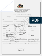 Certificado de Fumigación y Control de Plagas