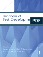 (Educational Psychology Handbook) Suzanne Lane, Mark R. Raymond, Thomas M. Haladyna - Handbook of Test Development-Routledge (2015)