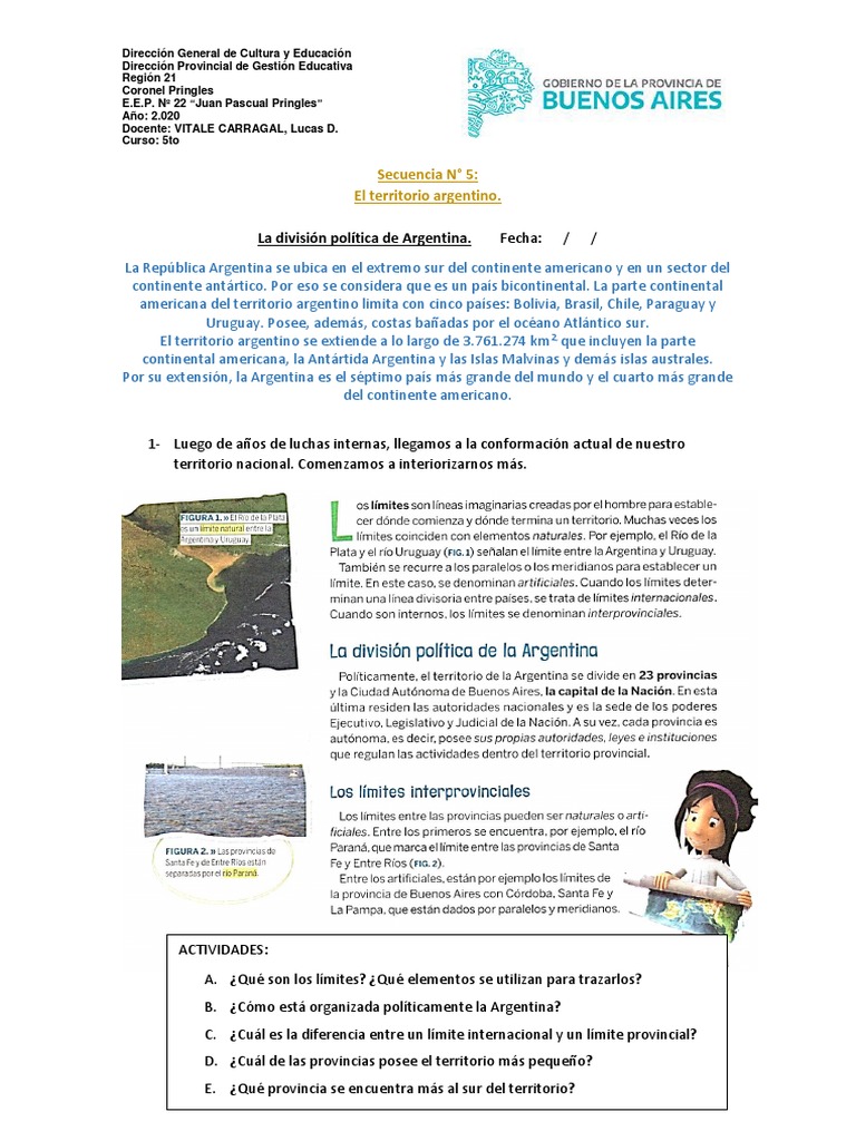 Secuencia Didáctica: Territorio Argentino | PDF | Argentina | Américas