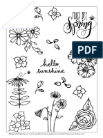 Printable and Cuttable Floral Planner Stickers
