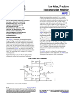 Low Noise, Precision Instrumentation Amplifier: Data Sheet