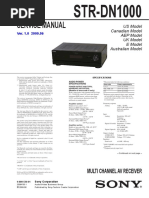 Service Manual: Multi Channel Av Receiver