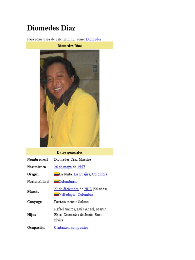 Diomedes Díaz | PDF | Arte | Novela negra, policíaca y suspenso