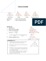 Centres of Triangle Notes