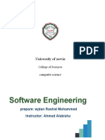 Software Engineering: University of Zawia