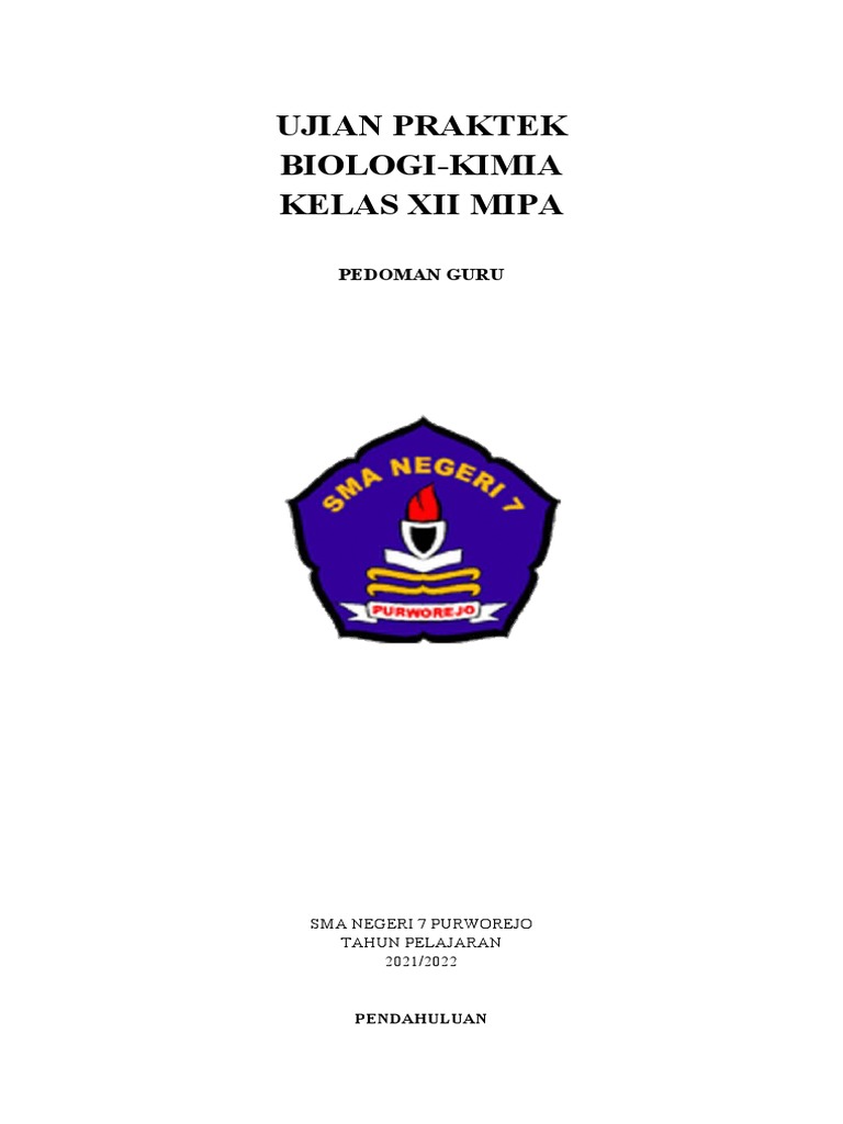 Pedoman Ujian Praktek Biologi Kimia Pdf