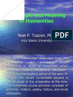 Chapter 1 The Origin and Meaning of Humanities