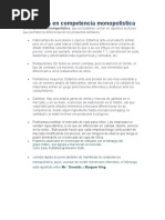 Ejemplos de mercados en competencia monopolística
