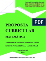 Proposta Curricular Matemática EF