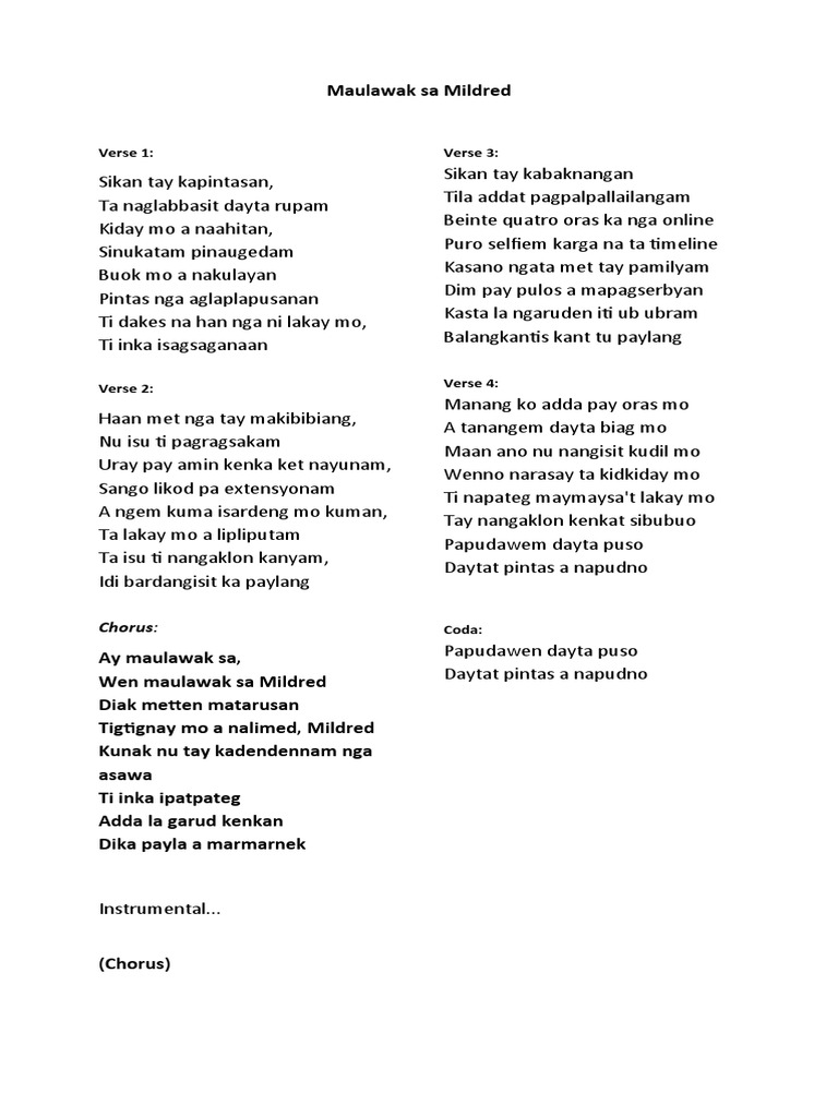 Ilocano Songs | PDF