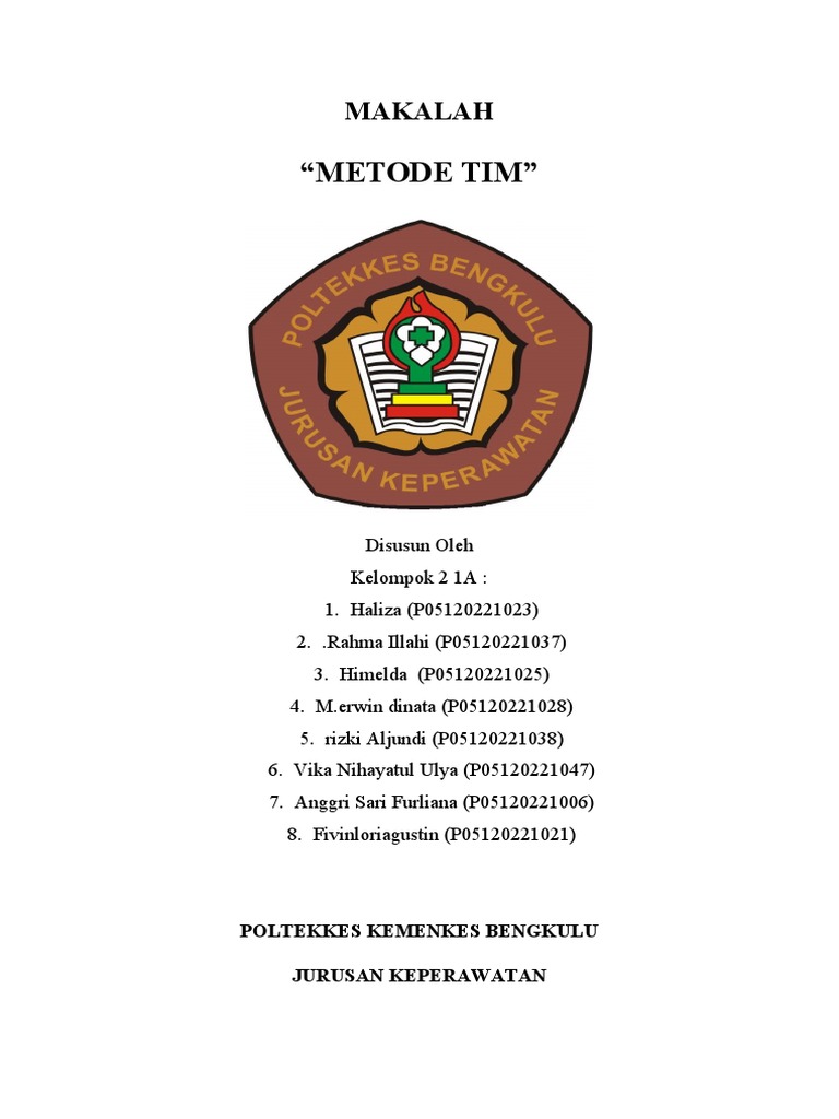 Makalah KDK Metode Tim Kel 2 - 1A | PDF