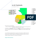 Las 8 Regiones de Guatemala