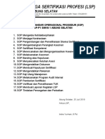 Daftar Sop LSP-P1