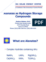 Alanates As Hydrogen Storage Compounds: Florida Solar Energy Center