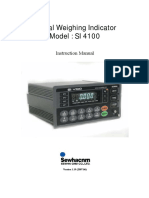 Digital Weighing Indicator Model: SI 4100: Instruction Manual