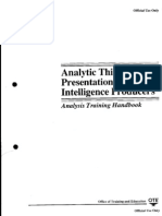 Analytic Thinking and Presentation for Intelligence Analysis Training Handbook