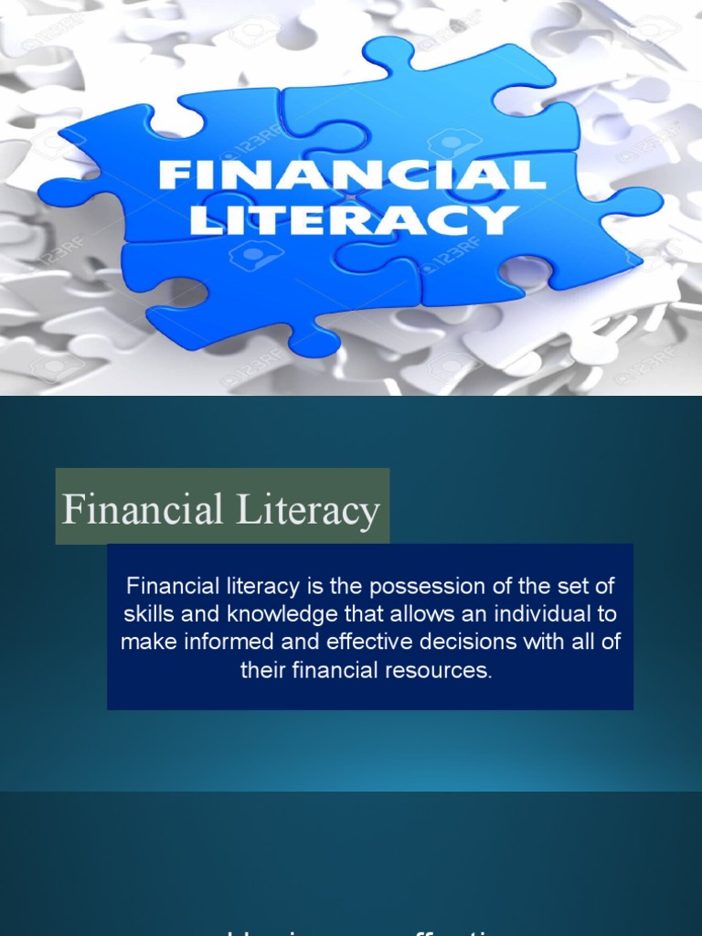 Financial Literacy PDF Financial Literacy Economies
