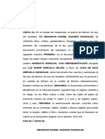 Escritura de Protocolacion de Documento Proveniente Del Extranjero (Mandato)
