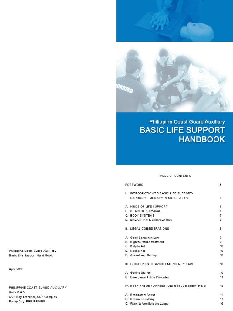 PCGA Basic Life Support Handbook  Version PDF Cardiopulmonary