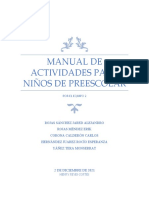 MANUAL de ACTIVIDADES para Niños de Preescolar