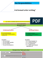01) Our Responsibilities "Informal & Formal Letter Writing"