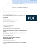 Determining The Damping Coefficient of A Simple Pendulum Oscillating in Air