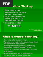 Critical Thinking.