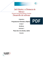 Universidad Abierta y A Distancia de México Desarrollo de Software