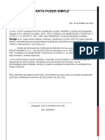 Carta poder simple renovación certificado defensa civil