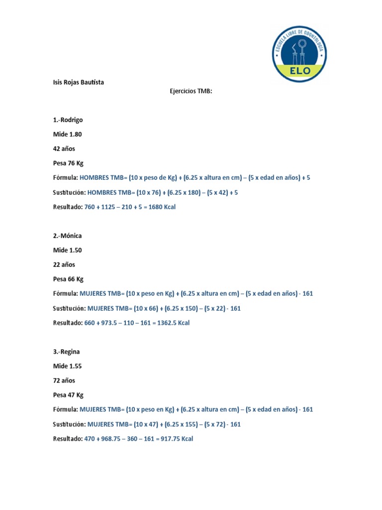 Ejercicios TMB | PDF