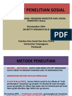 Metode Penelitian Sosial S2 SMTR Utk Mhs