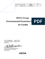 HOYA Group Environmental Protection Standard for Facility