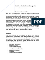 Ensayo contaminación electromagnética en los seres vivos