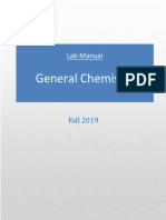 General Chemistry Lab Manual Fall 2019