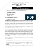 NOTA 1, UNIDAD I, Generalidades de Los Presupuestos