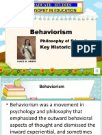Behaviorism: Philosophy in Education