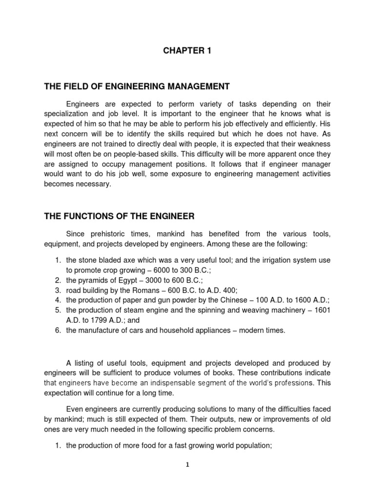 Engineering Management Overview | PDF | Engineer | Engineering